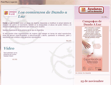 Tablet Screenshot of dandoaluz.org.ar